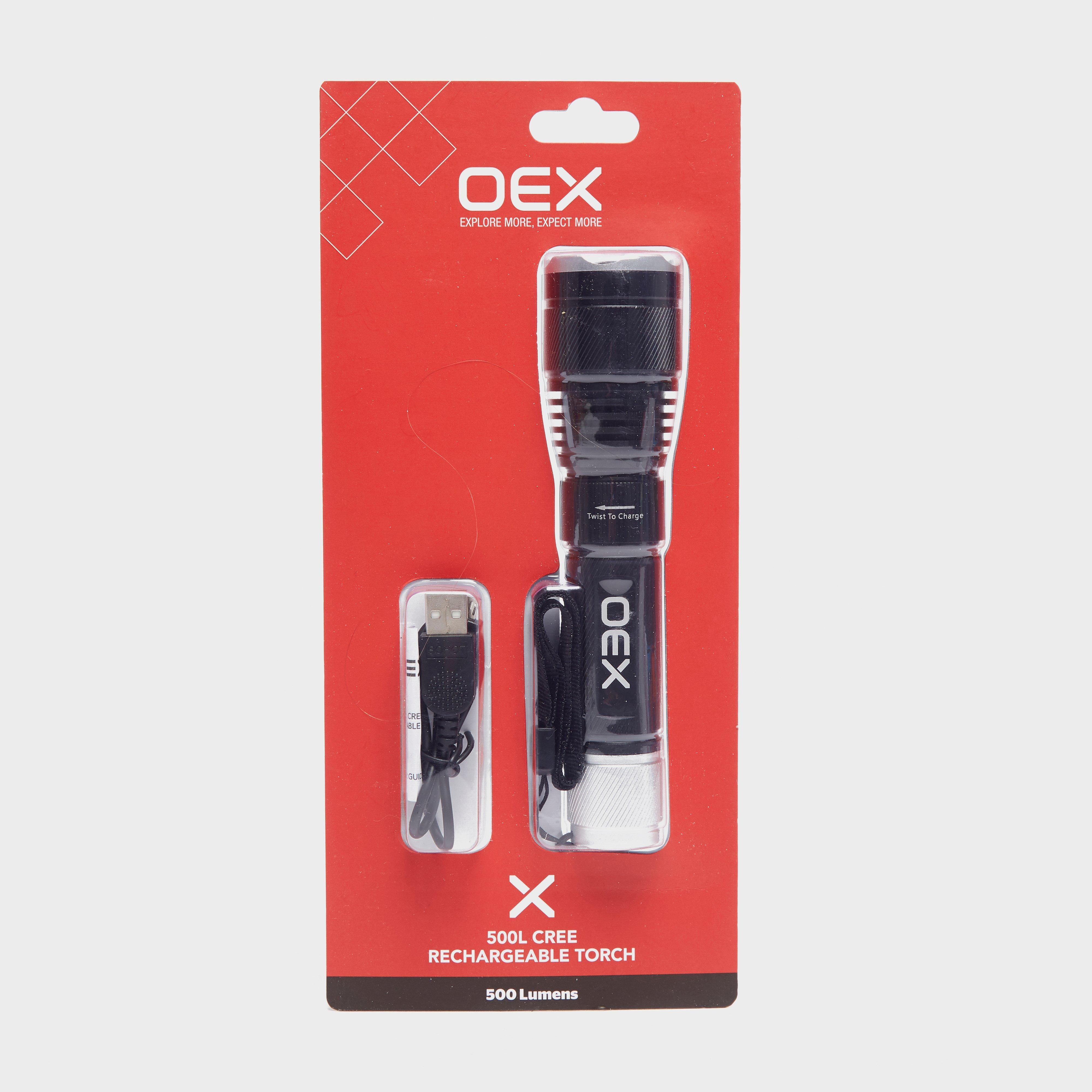 Image of Oex Rechargeable Cree Torch - Blk/Blk, BLK/BLK