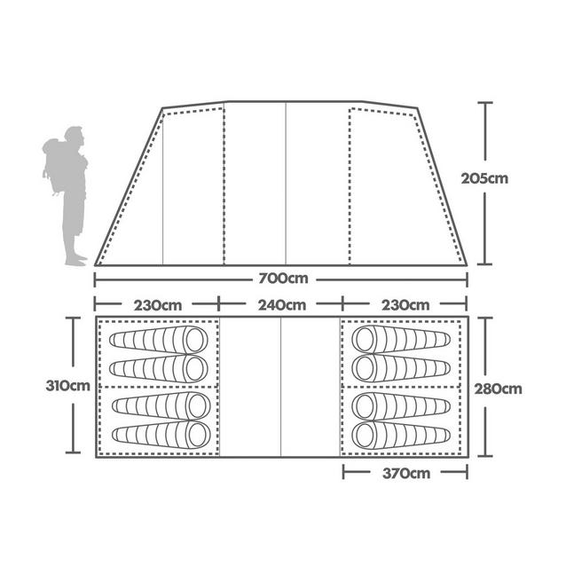 Hi Gear Zenobia 8 Nightfall Tent