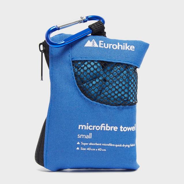 BLUE Eurohike Microfibre Mini Clip Towel (40x40cm) image 1