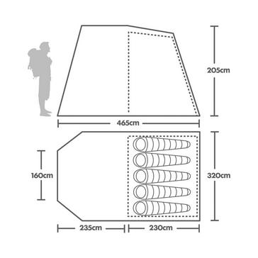 Navy Eurohike Rydal 500 5 Person Tent