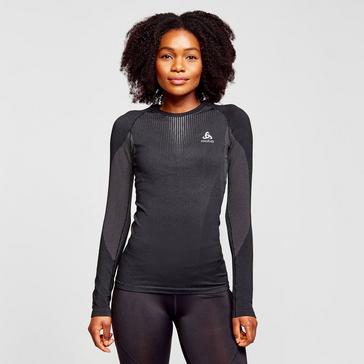 Black Odlo Women’s Performance Warm Long Sleeve Base Layer Top