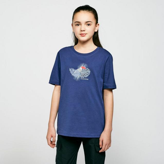 Blue Craghoppers Kids' Olga Short Sleeved T-Shirt image 1