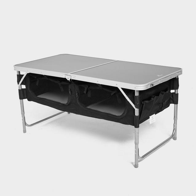 Camping table store with storage