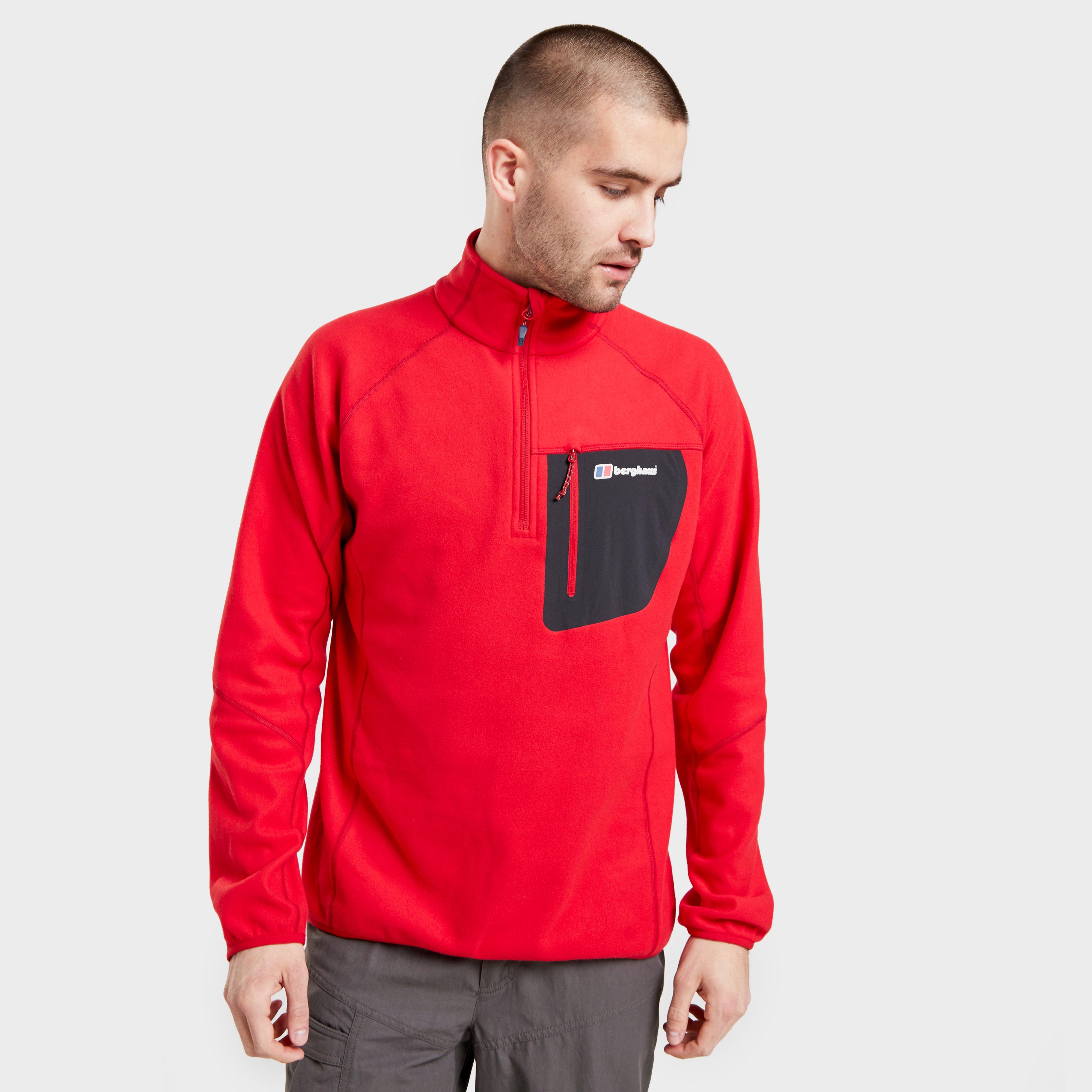 Image of Berghaus Men's Kedron Half Zip Fleece - Only At Go - Red/Red, RED/RED
