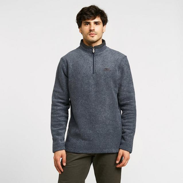 Weird Fish Men's Newark Grid Top Fleece Blacks