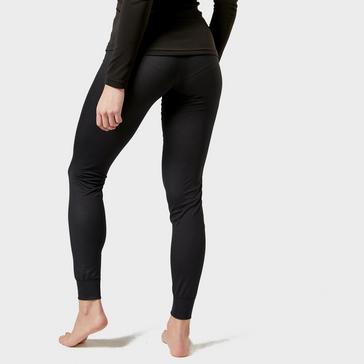 Black Odlo Women's Active F-Dry Light Base Layer Pants