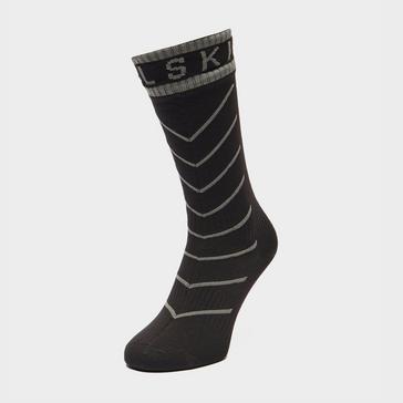 BLACK Sealskinz Waterproof Warm Weather Mid Length Socks