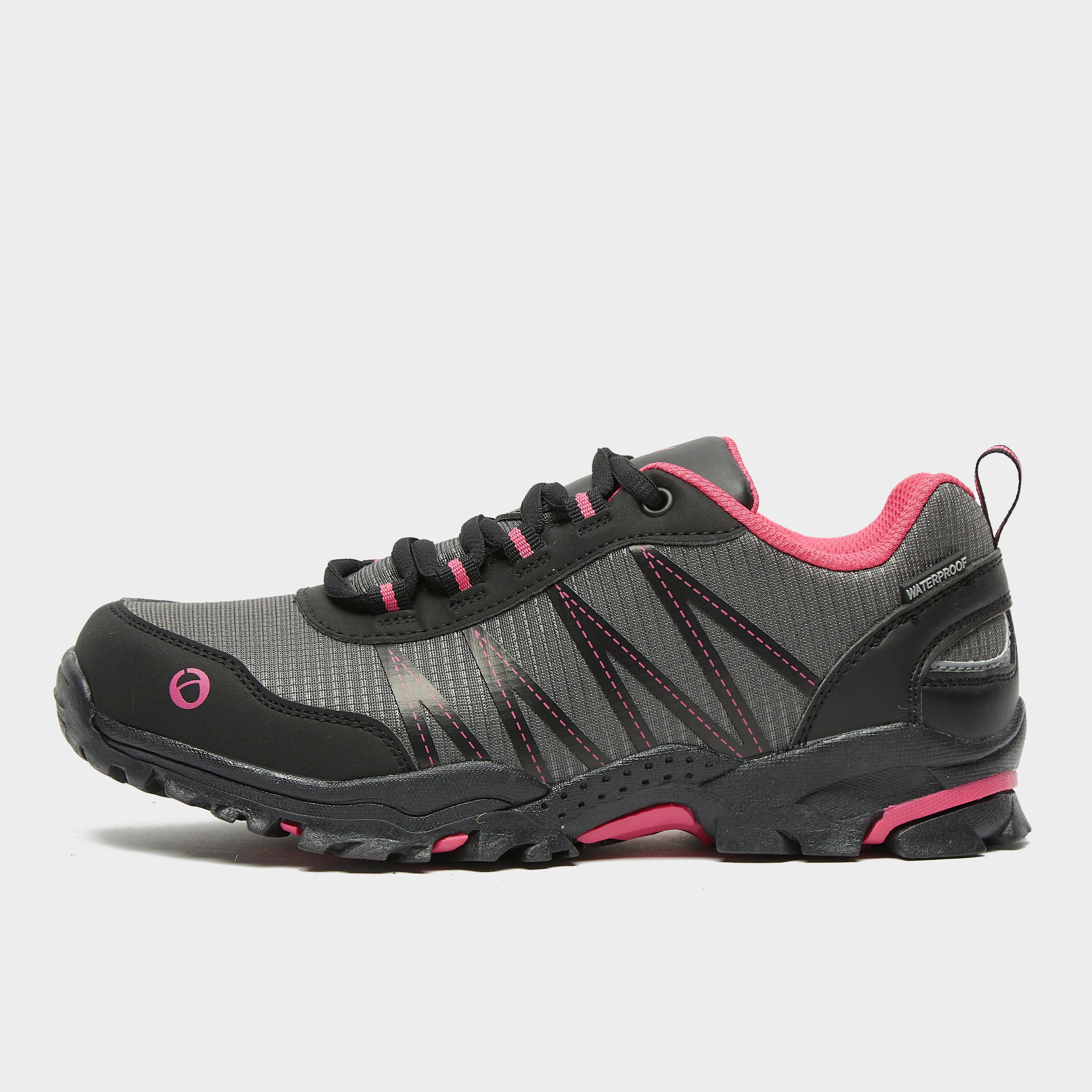Image of Cotswold Kids' Littledean Waterproof Walking Shoes - Grey/Pink, Grey/Pink