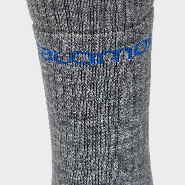 GREY Salomon Men’s Merino Socks 2 Pack image 1