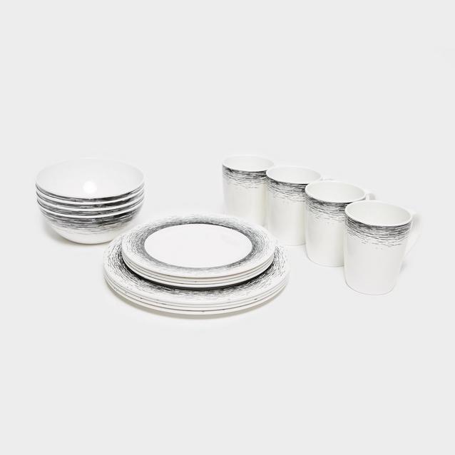 HI-GEAR 16 Piece Melamine Plastic Dinner Set Ultimate Outdoors