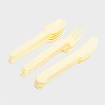 Yellow Eurohike 12 Piece Cutlery Set