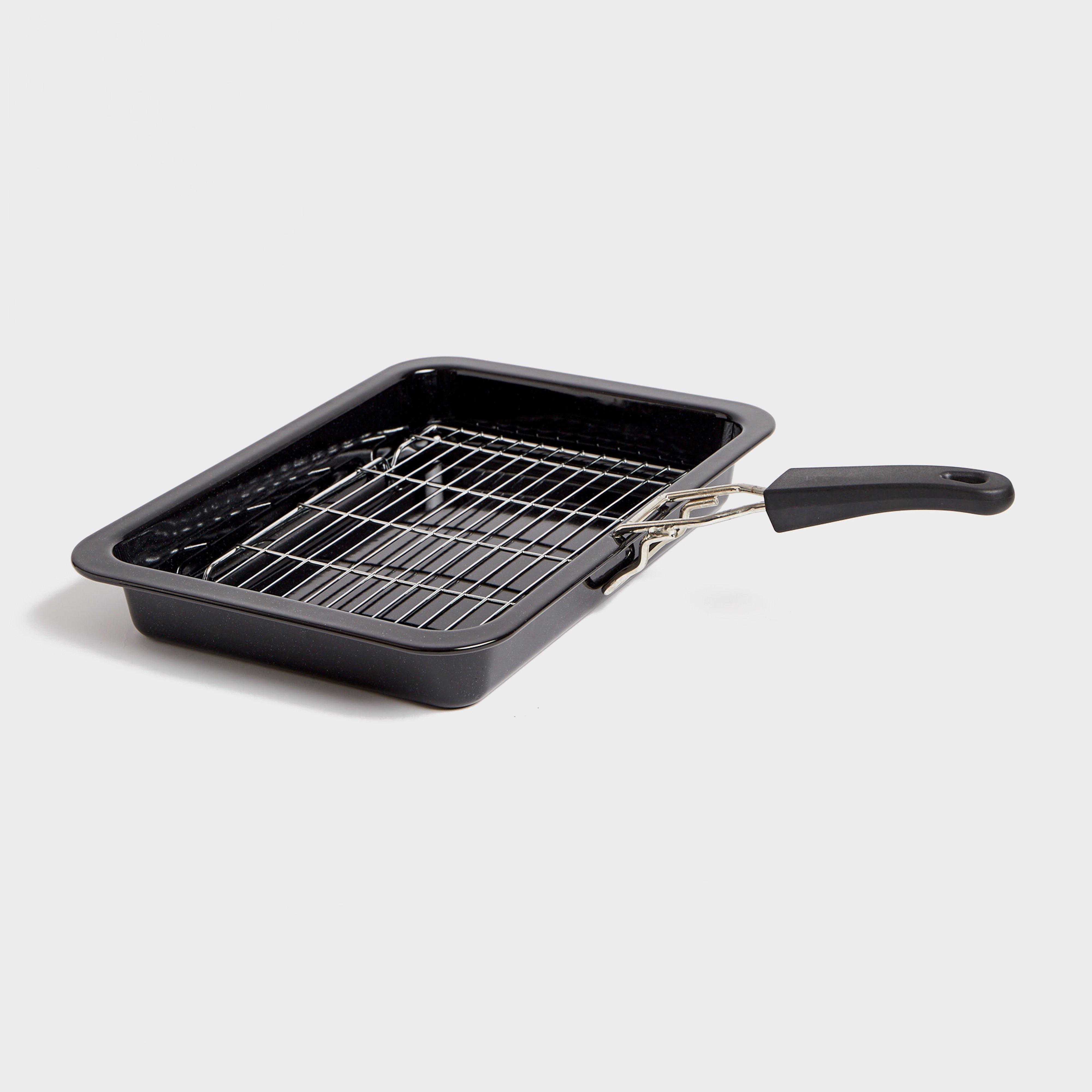 Quest Quest Enamel Folding Handle Non-Stick Grill Pan, Black Quest Quest Enamel Folding Handle Non-Stick Grill Pan, Black