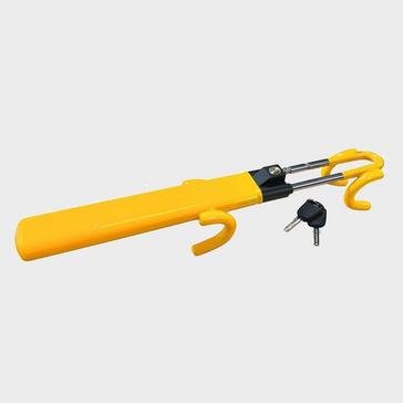 Yellow STREETWIZE Double Hook Steering Wheel Lock