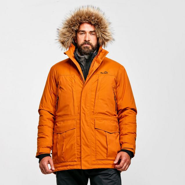 Orange parka jacket on sale mens