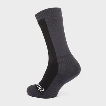 Black Sealskinz Waterproof Cold Weather Mid Length Sock