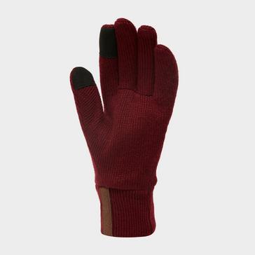 Red Sealskinz Women’s Windproof All Weather Knitted Glove