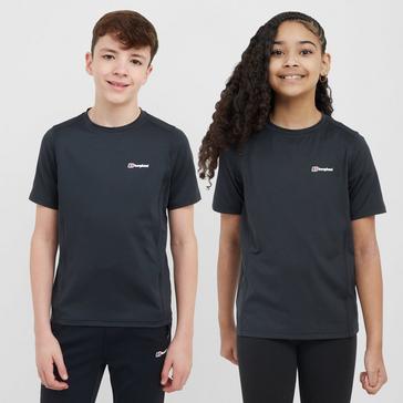 Black Berghaus Kids' Logo Tech T-Shirt