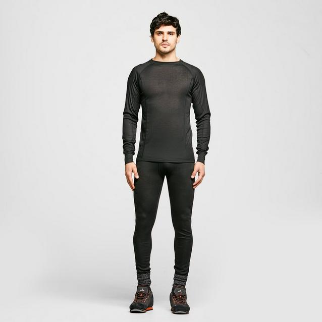 Essentials Men's Standard Thermal Long Underwear Set, Black