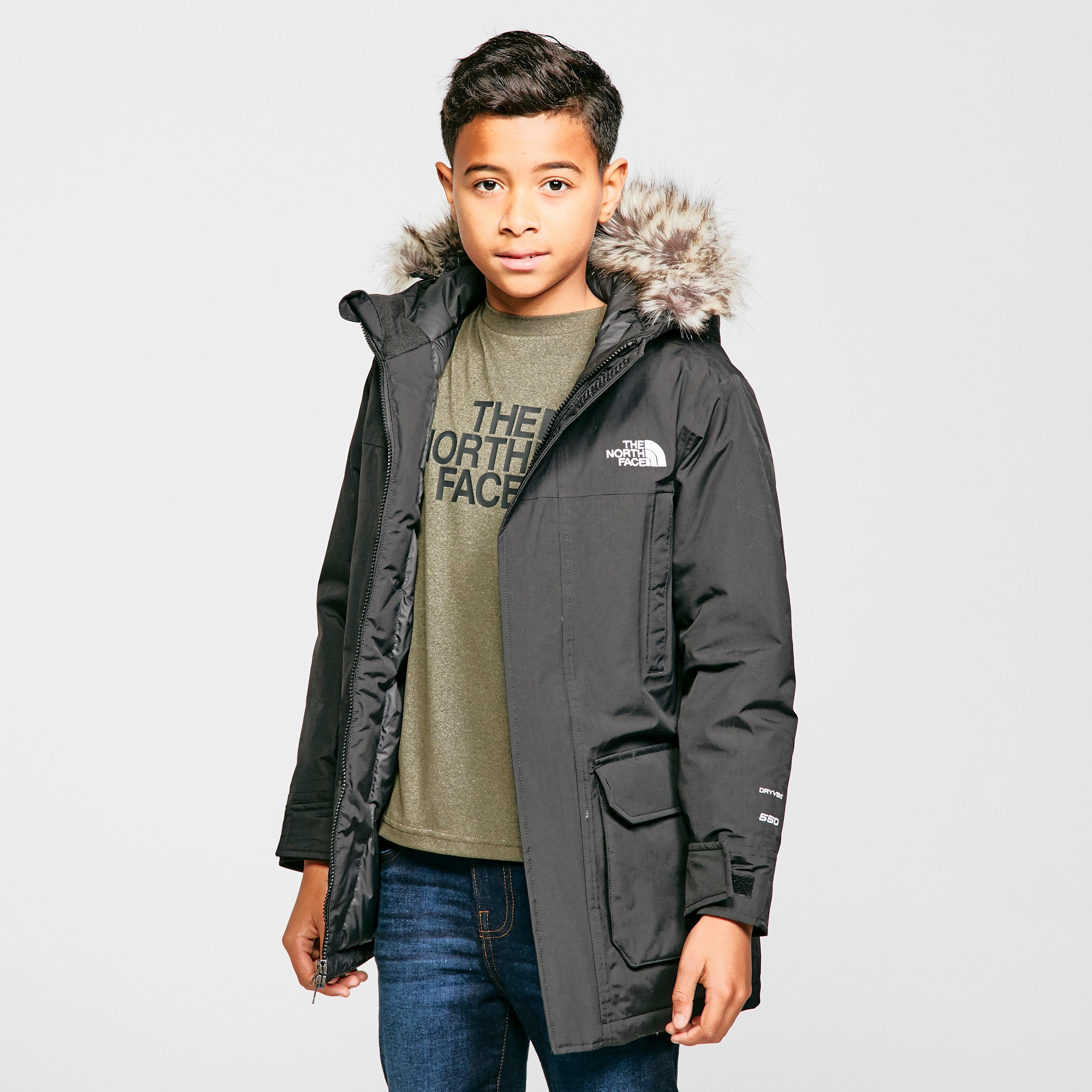 kids black north face