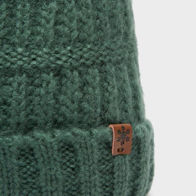womens green bobble hat