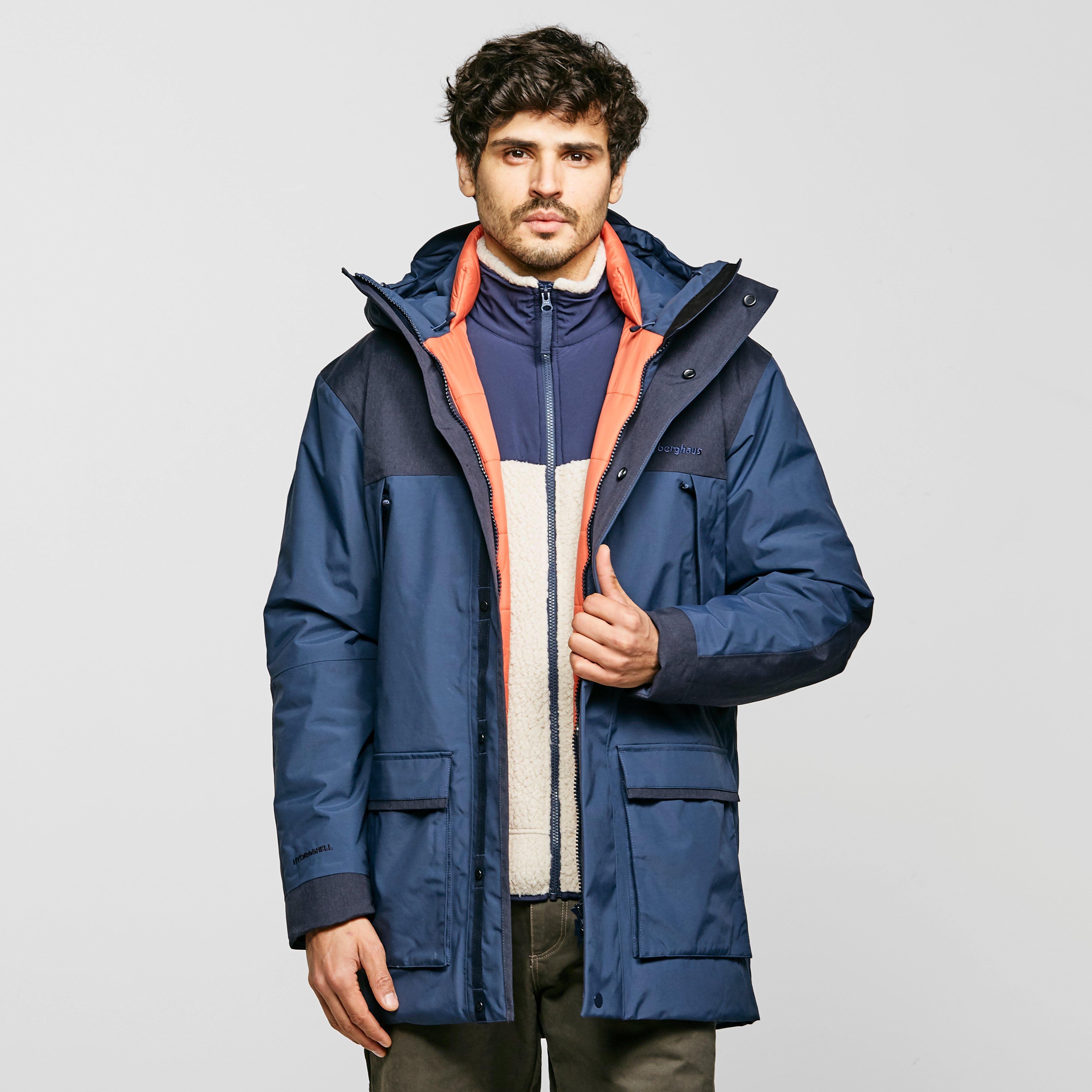 Image of Berghaus Men's Breccan Insulated Parka Jacket - Navy/Dnm, Navy/DNM