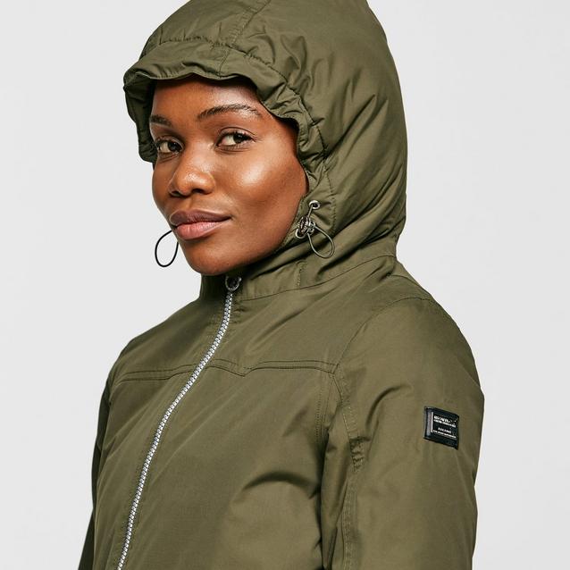 Womens khaki cheap waterproof coat