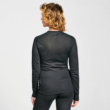 Black Odlo Women’s ACTIVE WARM ECO Long-Sleeve Baselayer Top