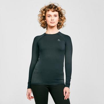 Black Odlo Women’s Performance Warm Long Sleeve Base Layer Top