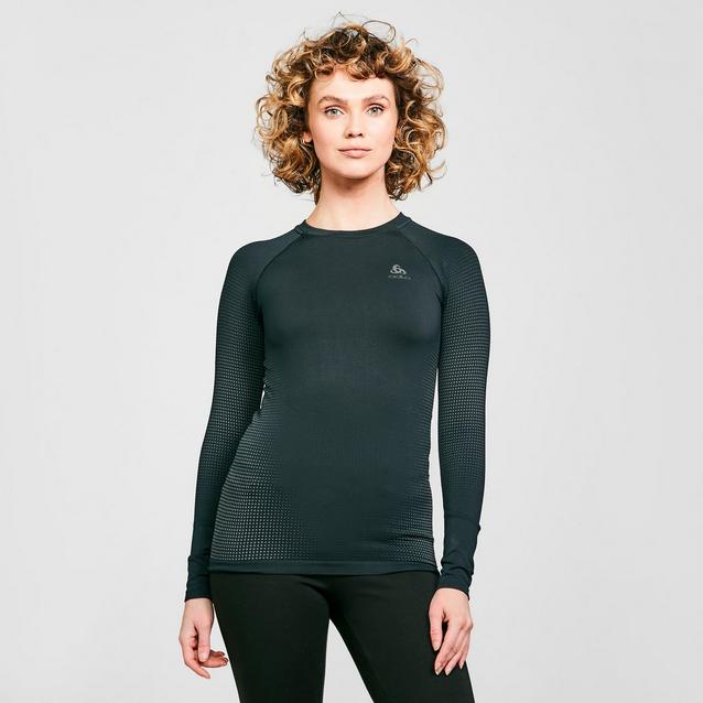 Odlo Women’s Performance Warm Long Sleeve Base Layer Top | Blacks