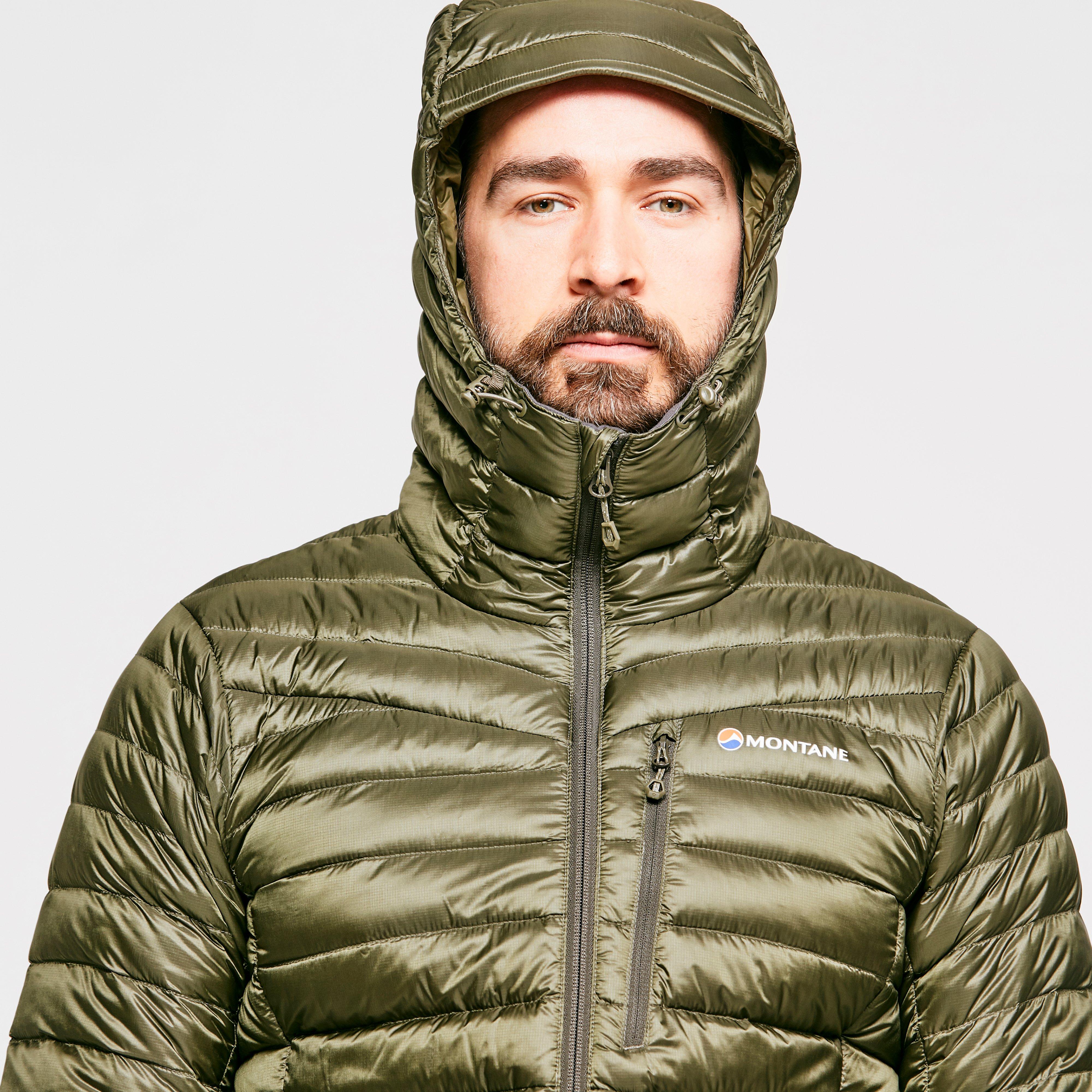 YUNY Men Hooded Warm Windproof Oversize Outdoor Puffer Jacket Black M 