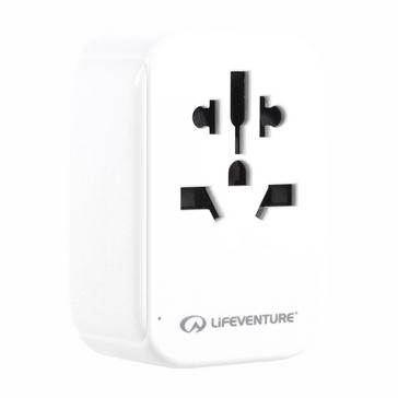 white LIFEVENTURE World To Europe USB Adapter