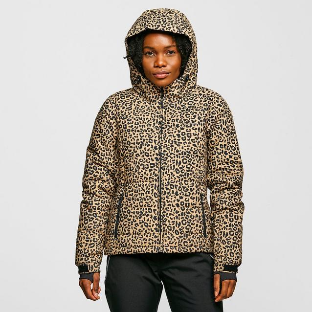 Womens leopard ski jacket new arrivals