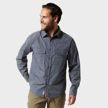 GREY Craghoppers Men's Kiwi Long Sleeved Shirt