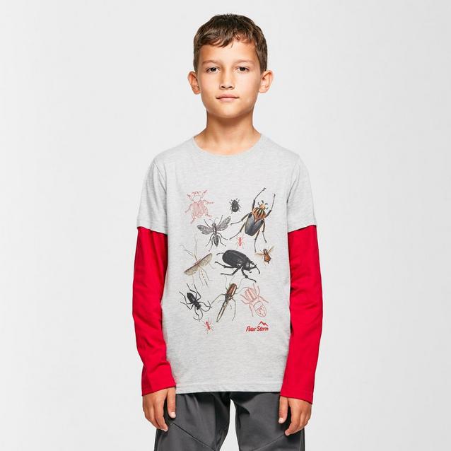 Shimano Kids T Shirt Grey Long Sleeve