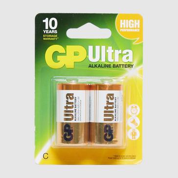 yellow GP Batteries Ultra Batteries C 2 Pack