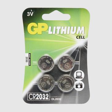 Black GP Batteries GP Coin Cell Batteries CR2032 4 Pack