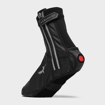 Black Sealskinz All Weather LED Open Sole Cycle Overshoe