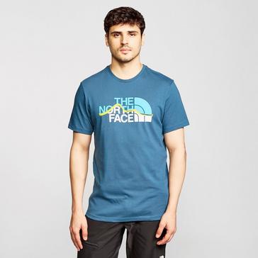 Blue The North Face Men's Mountain Line Short-sleeve Tee
