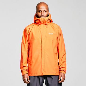 Orange Rab Men's Downpour ECO Waterproof Jacket