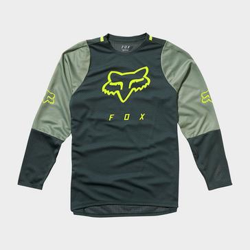 Green Fox Youth Defend Long Sleeve Jersey