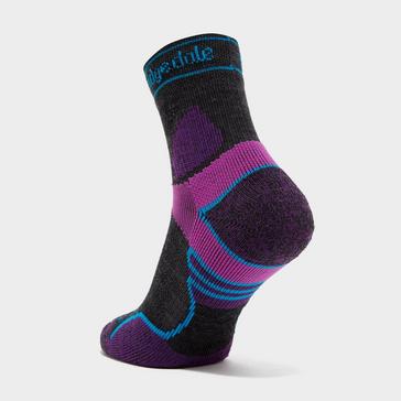 Purple Bridgedale Women’s Lightweight Merino Performance ¾ Crew Socks