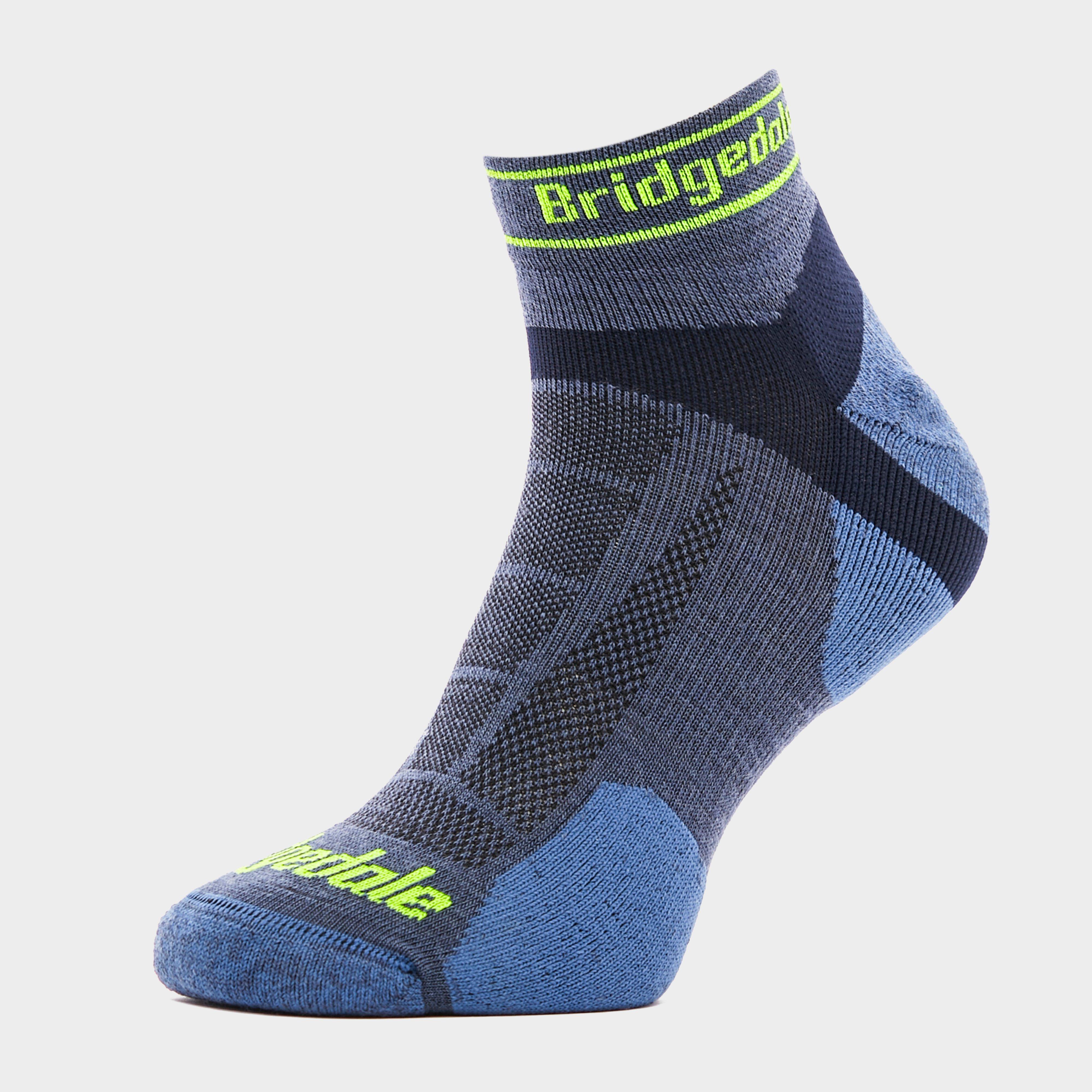 Image of Bridgedale Men's Ultra Light T2 Merino Sport Low Socks - Blue/Blue, Blue/Blue