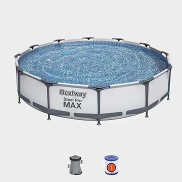 White Bestway 12ft Steel Pro Max Round Pool