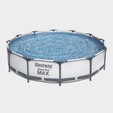 White Bestway 12ft Steel Pro Max Round Pool
