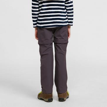 Grey Regatta Kids’ Hikefell Stretch Zip-Off Trousers