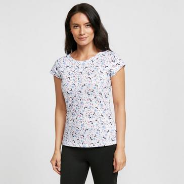 White Peter Storm Women's Ditsy Print Short Sleeved Tee