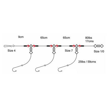 Clear TRONIX 3 Hook 2Up 1Down (Size 1/0)