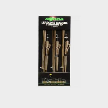 Brown Korda Leadcore Leaders - Hybrid Lead Clip QC Swivel Gravel