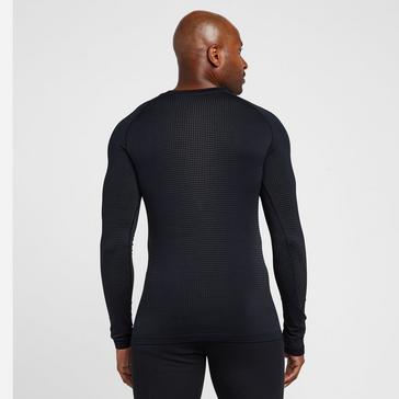 Black Odlo Men's Performance Warm Long Sleeve Baselayer Top
