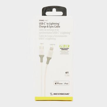 white Scosche Lightning 2 USBC Cable